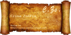 Czina Zsófia névjegykártya