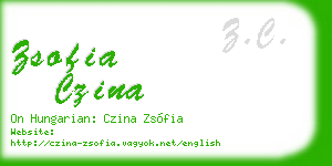 zsofia czina business card