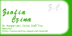 zsofia czina business card